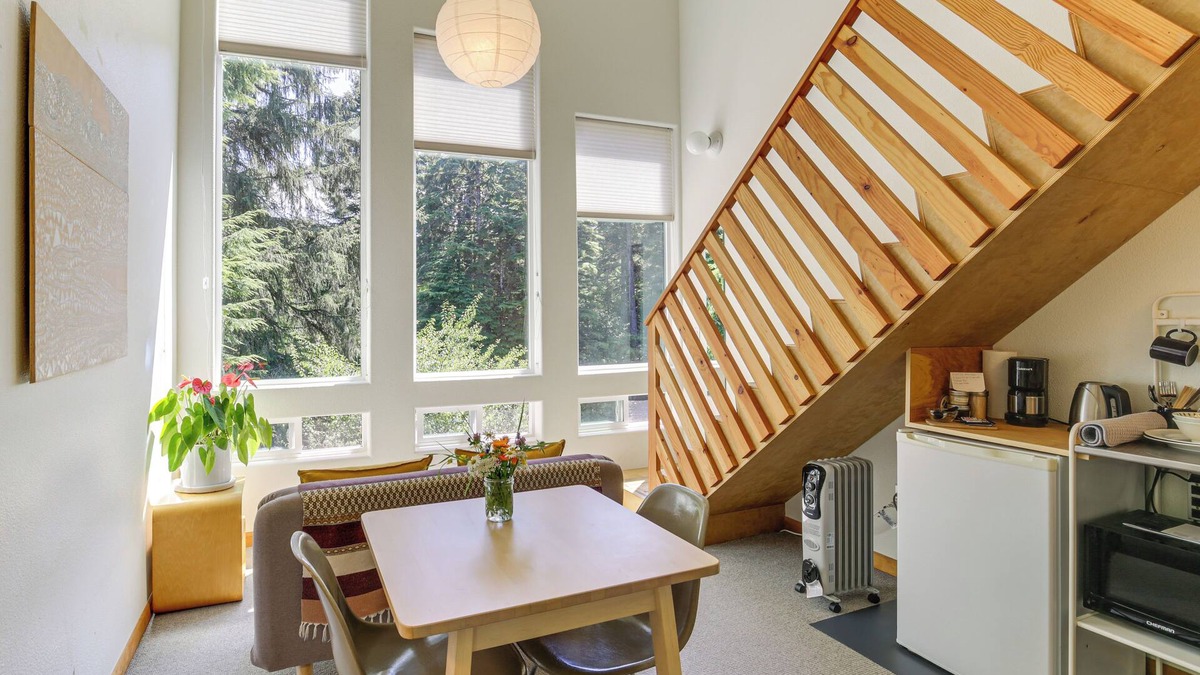Seal Rock Apartment | Walk to Ocean! Forested Oregon Coast Getaway