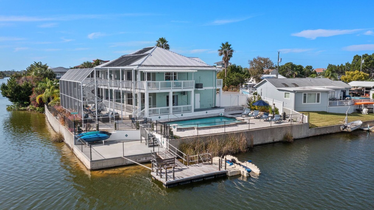 Hernando Beach House | Water Front/Free Heated Salt Water Pool/Game Room/Amenities Galore