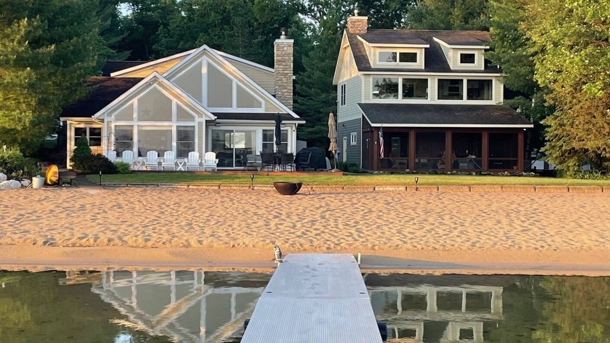 Baldwin House | Waterfront! 2 Private Beach Homes with dock and 100 feet of private beach.