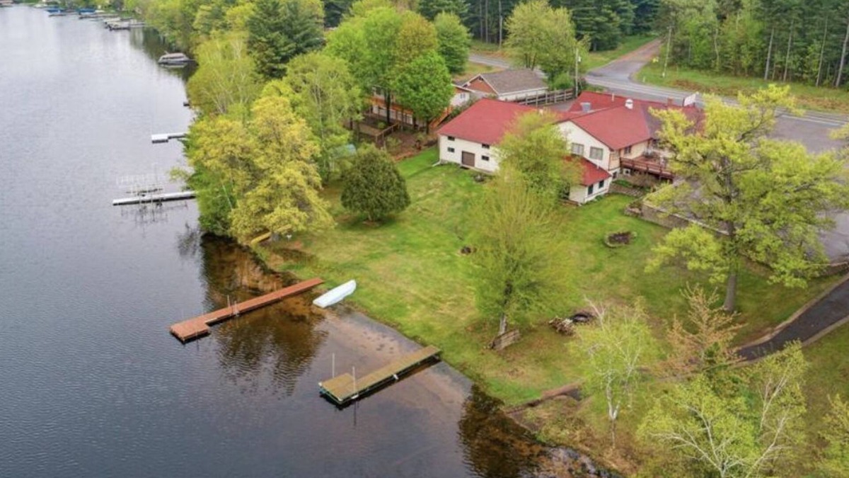 Siren Cabin | Waterfront Cabin, Hot tub, Sandy Shoreline, Siren, WI.