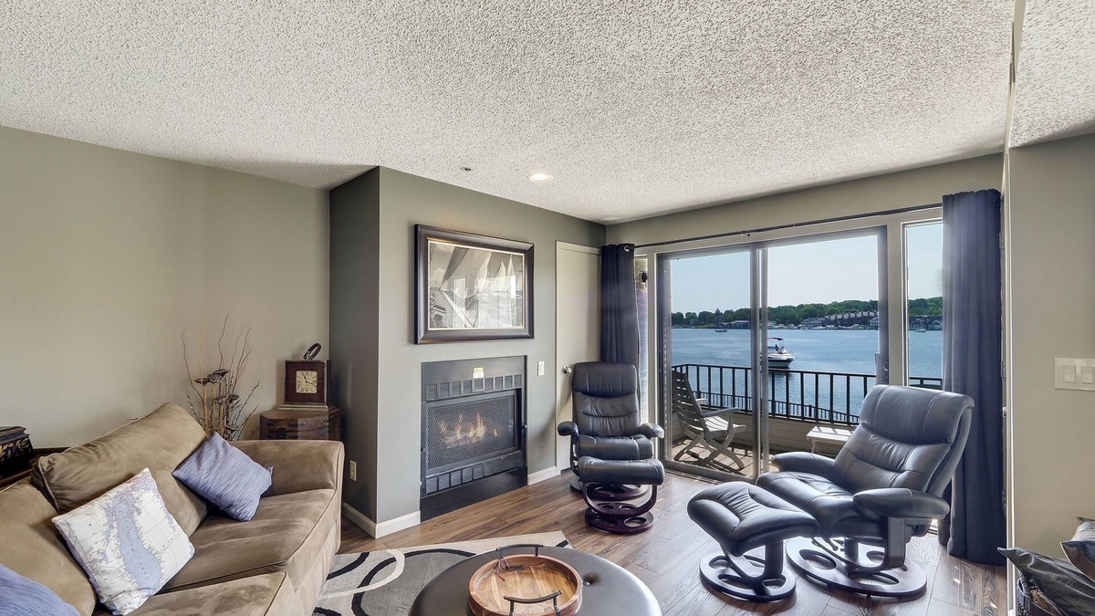 Charlevoix Condo | Waterfront Condo in Downtown Charlevoix | Pool, Hot Tub, Sauna | Sleeps 4
