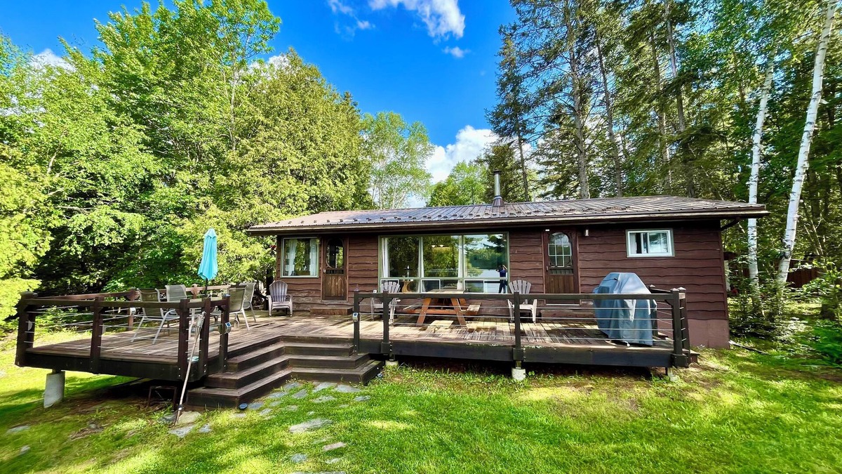 Unorganized Centre Parry Sound Cottage | Waterfront cottage on 1.3 acres, great fishing, boating & hiking on Restoule!