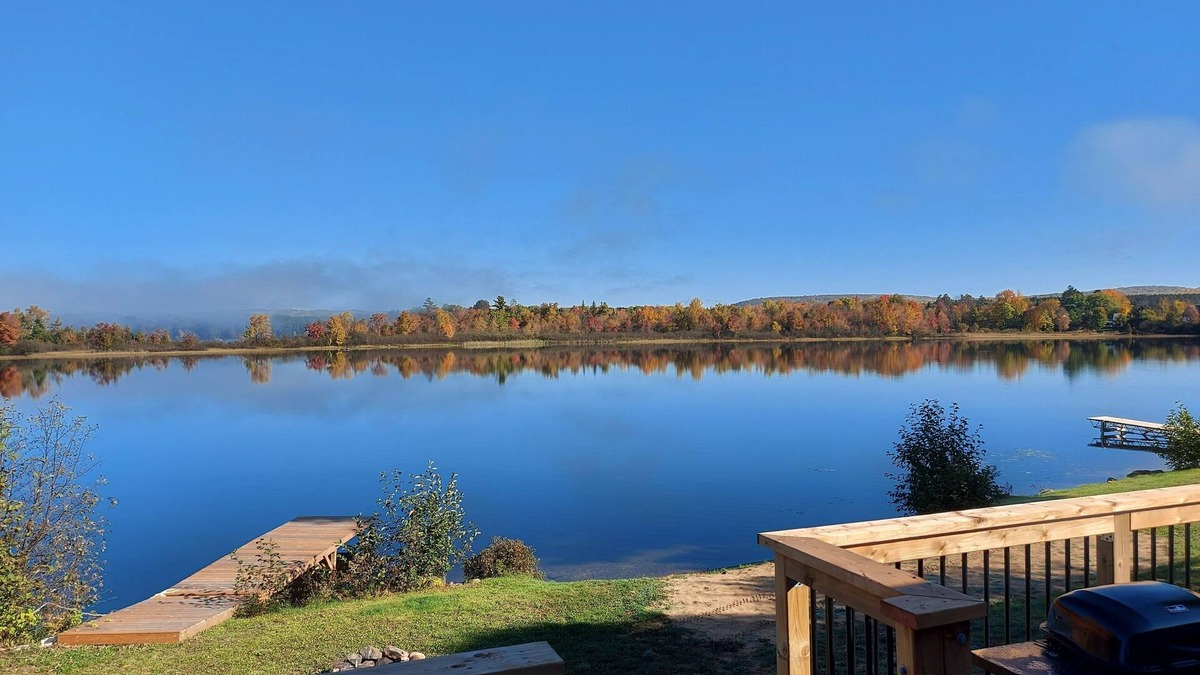Combermere Condo | Waterfront Cottage Suite, 2 Bdrm 2 Bath, Beach, Firepit, Dock, Deck BBQ Sleeps 6