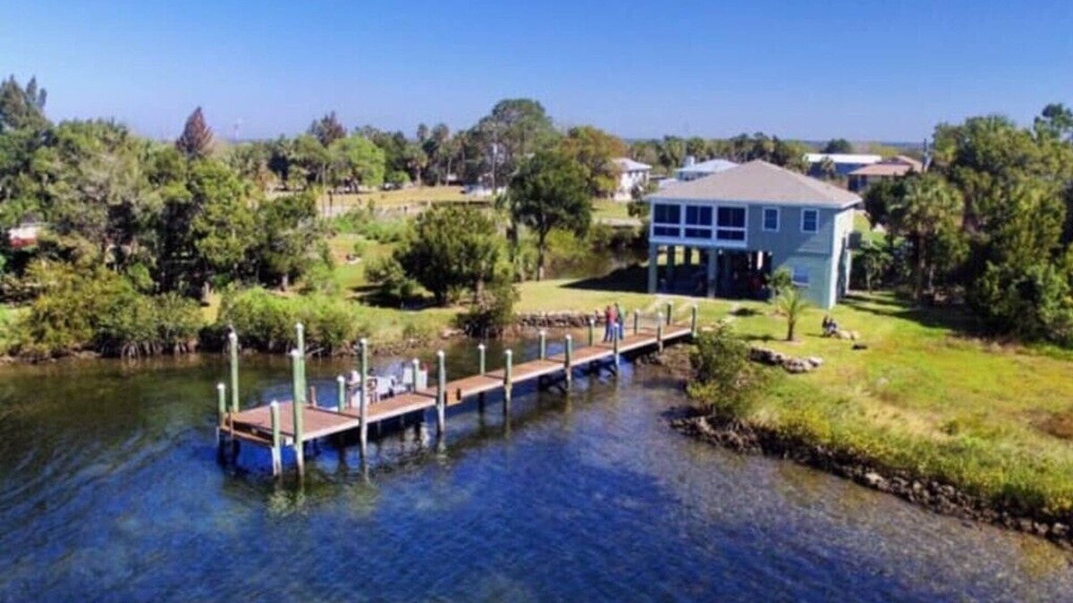 Crystal River House | Waterfront Crystal River Ozello Island Home - private dock/pier and sunset views