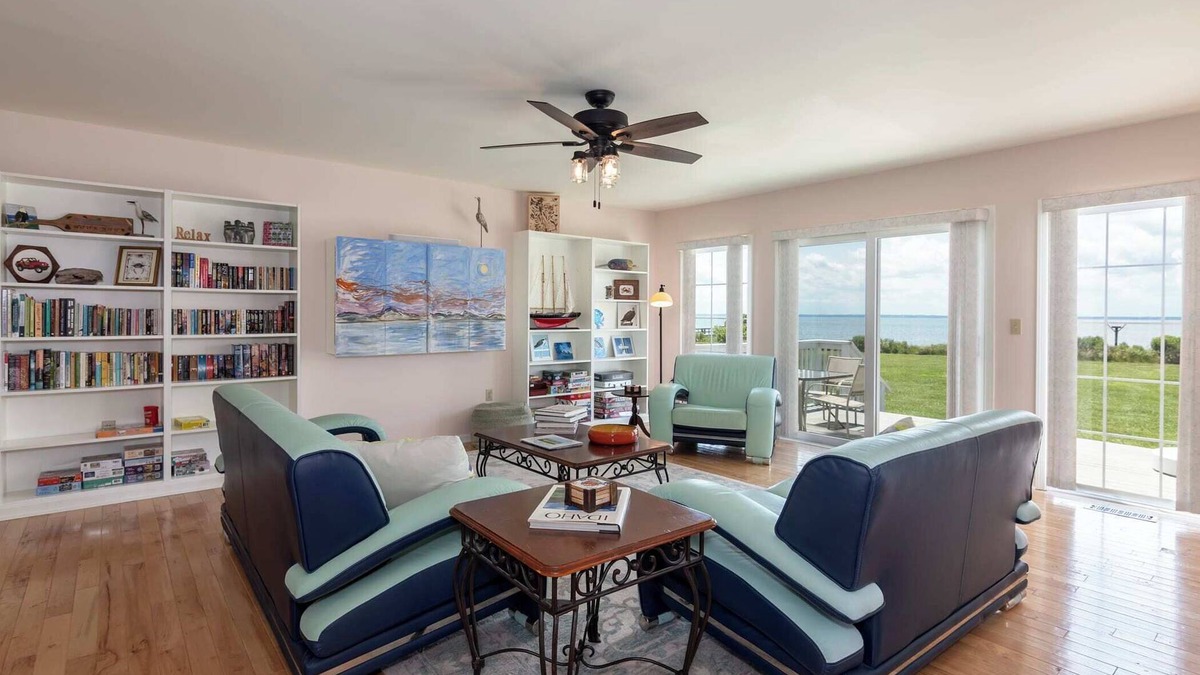 Tilghman House | Waterfront Home on Chesapeake Bay with Dock, Bikes & Sunset Views