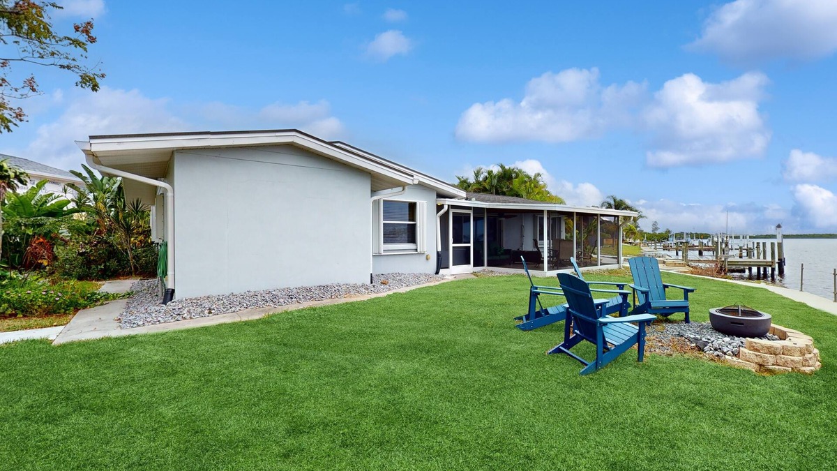 Punta Gorda House | Waterfront home with amazing views, private patio, firepit, AC, & W/D