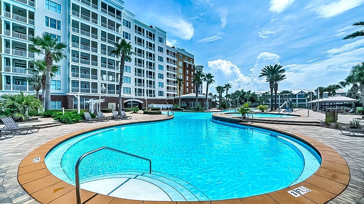 Upper Grand Lagoon Condo | Waterfront Snowbird retreat with private balcony & pool - near the beach