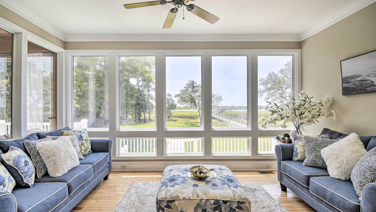 Sea Trail House | Waterfront Sunset Beach Escape w/Dock & Golf View