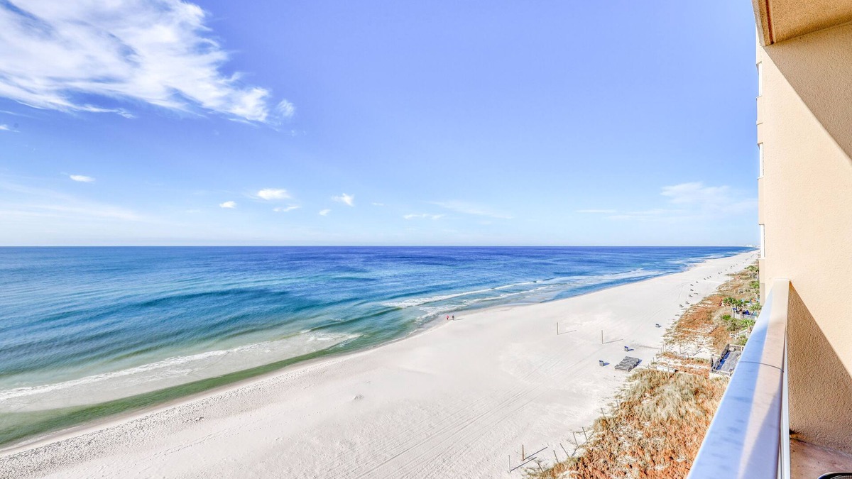 Panama City Beach Condo | Welcoming, beachfront condo with Gulf views, pools & fitness center