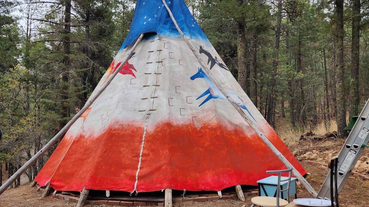 Mayhill RV Rental | Wild Horses Glamping Tipi Teepee CLOUDCROFT NM