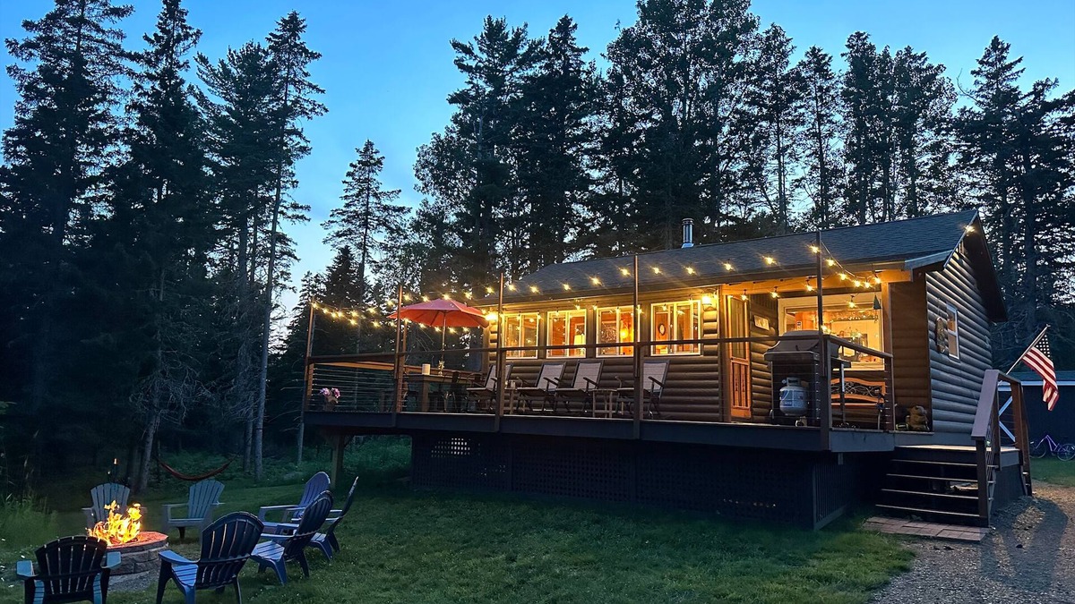 Rangeley House | Wild Pines Cabin | Shared Waterfront w/Bistro Lighting & Fire Pit