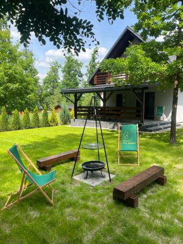 Rakow Villa | Willa Pod Dębami II domek nad zalewem Chańcza z balią oraz sauną na wyłączność