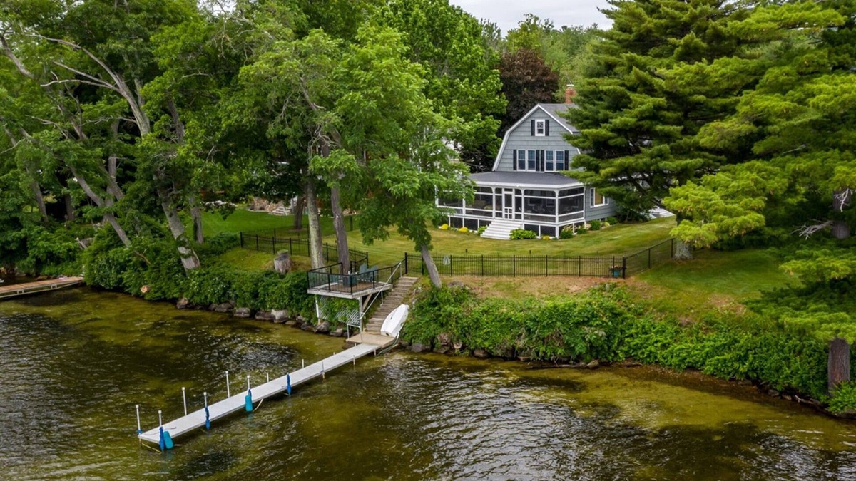 Melvin Village House | Winnipesaukee waterfront escape with private dock and guest cottage