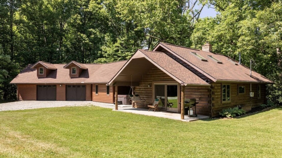 Champion House | Wooded cabin in the Laurel Highlands with beautiful yard and native trout stream