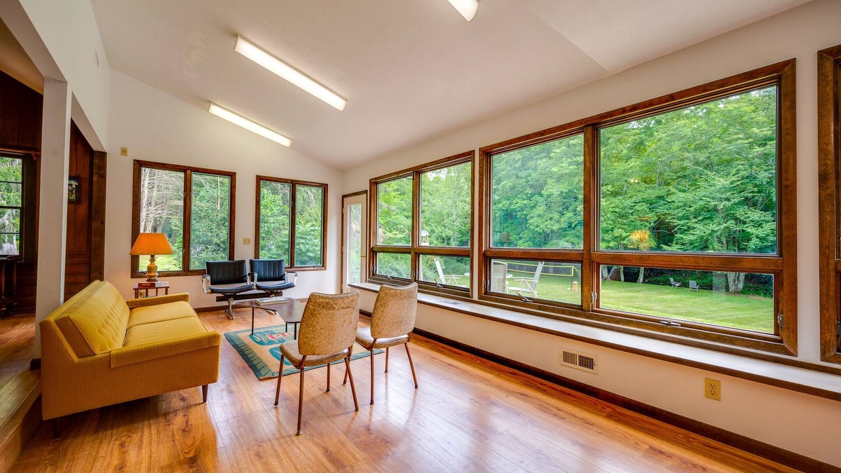 Newtown House | Wooded Getaway on Serene Brook ~ 50 Acres of Privacy!