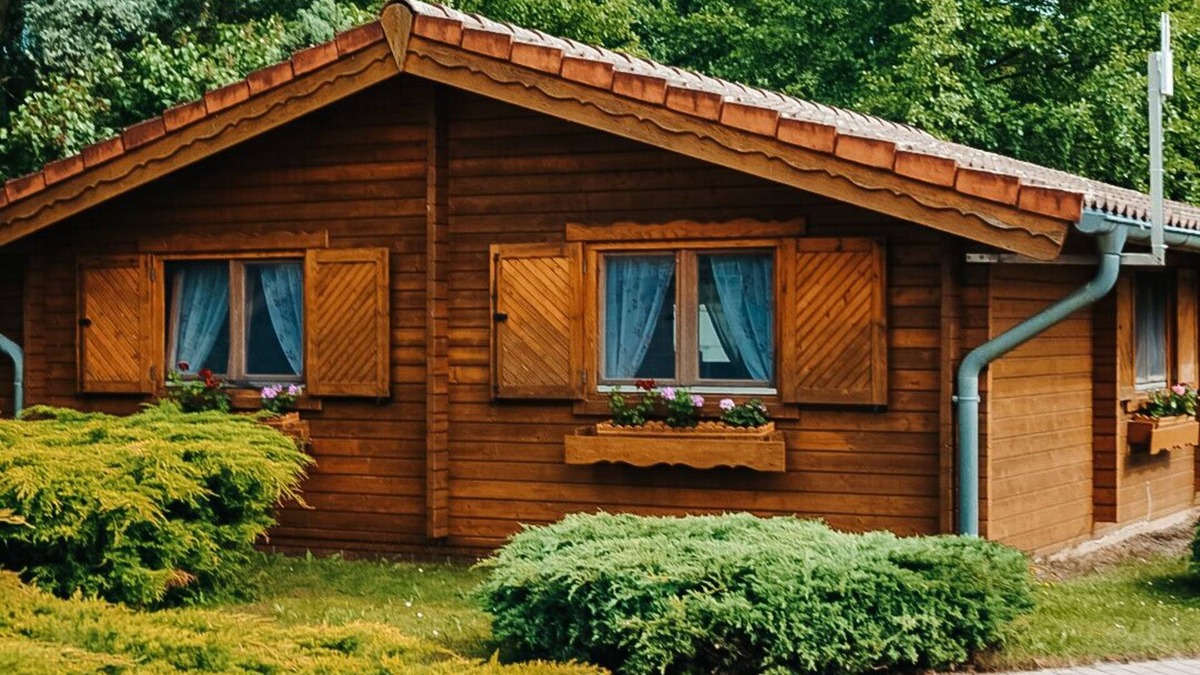 Priepert House | Wooden house directly on the lake