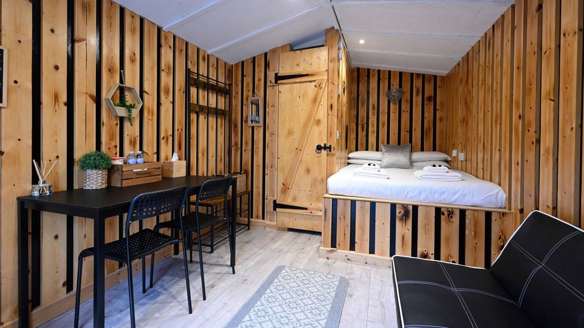 Corpach Ski Chalet | Woodshed Pod - a garden pod that sleeps 2 guests in 1 bedroom