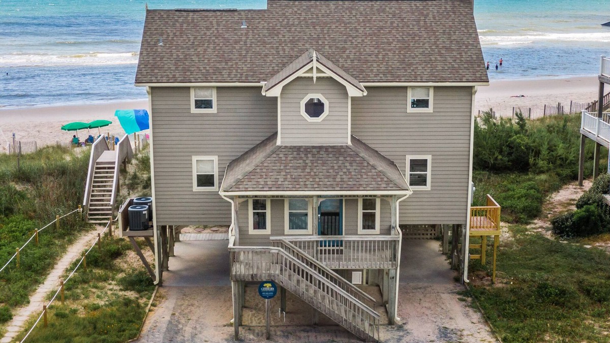 Village of Stump Sound House | Wynd Swept # 111 Oceanfront House, Pool, Tennis courts, kayak launch!