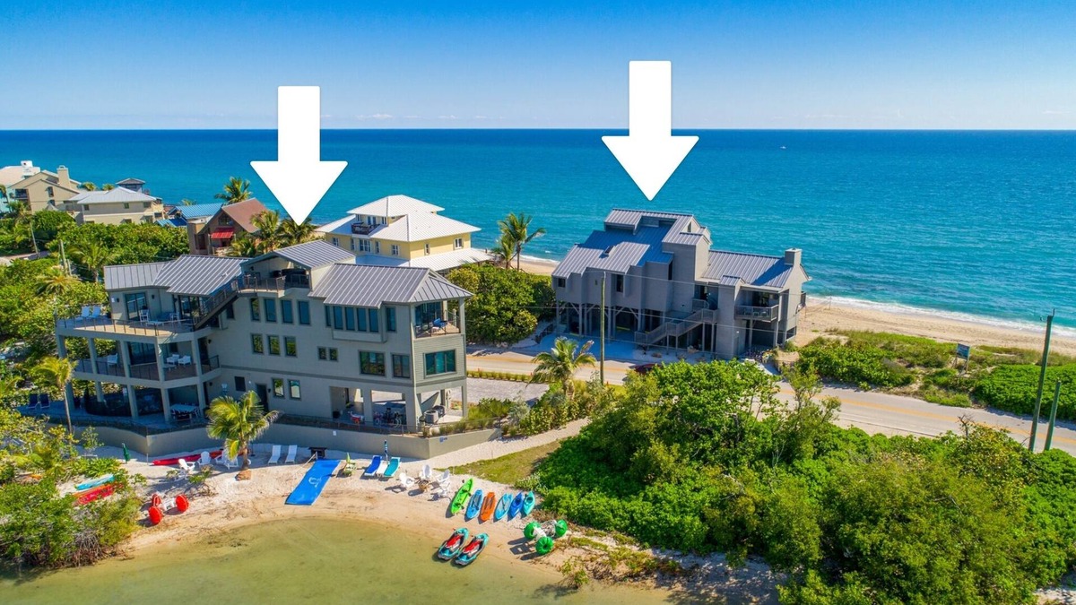 Stuart House | Yin & Yang: 2-SideBySide Ocean-2-River Beach Houses: Pool, Hot tubs, Dock!