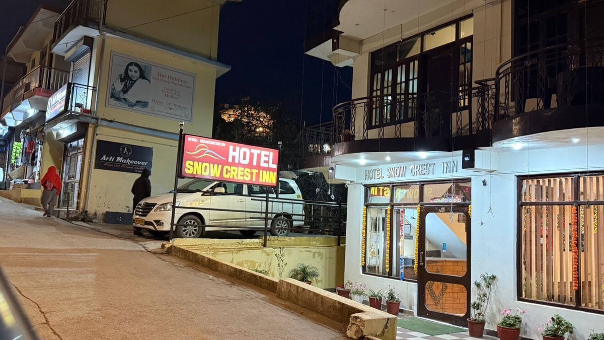 McLeod Ganj House | You can see hotel snow crest inn beautiful view from hotel mountain view