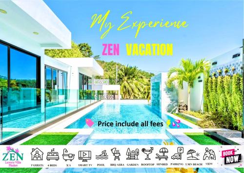 Rawai Villa | Zen Family - All-Inclusive-Pool - Playground - Panoramic Rooftop-4BR-3BA - Beach Minutes Away