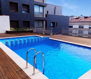 Lavadores Apartment | Ático Chill-Out de lujo con piscina y garaje gratis