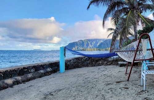 Hauula Villa | 3 Beachfront Spas|90"THTR|Only home in Hawaii with Private Beach|Jurassic Park F