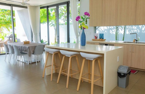 Phuoc Thuan Villa | 4-Bedrooms BEACHFRONT villa Sanctuary Ho Tram resort, Cooking,BBQ & Pets allowed