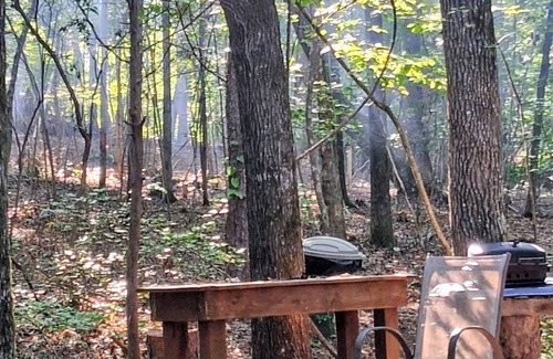 Lancaster RV Rental | A crackling campfire, a creek & deer outside your tent & we have a nature trail!