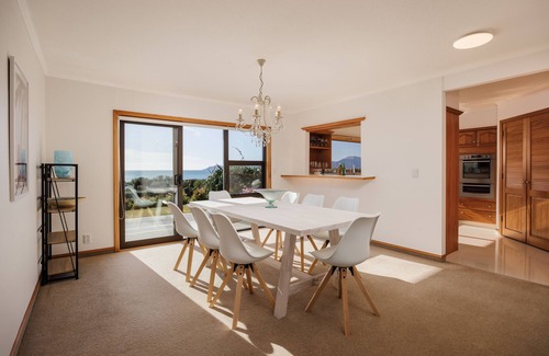 Raumati South House | Absolute Beach Front Luxury Holiday Home Swim Beach Spectacular Sunsets