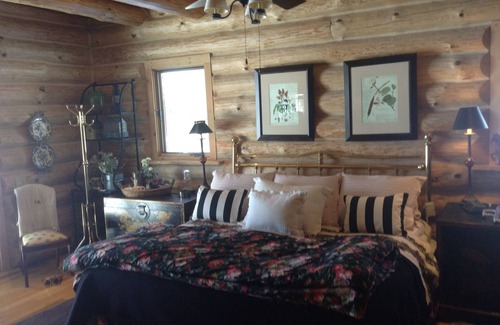 Eveline Township House | Amish Built Custom Design Full Log Home on Lake Nowland