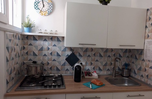 Maiori Apartment | Apartment Mare with living room area, balcony and sea view