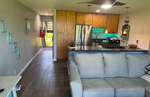 Kaunakakai Condo | Beachfront condo, completely remodeled in a serene setting with views of Lanai!