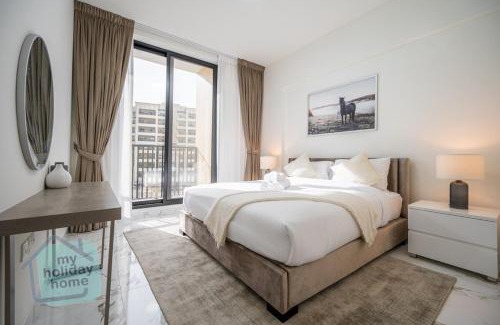 Al Hamra Village Apartment | Beachfront Luxury 1BR Sea View