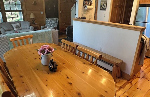 Hillsdale Ski Chalet | Beautifully decorated & immaculate log chalet on 3 acres, winter views.