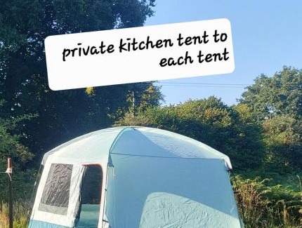 Saint-Michel-de-Montjoie Other | Bell tent one of three to rent fully equipped private equipped kitchen tents too