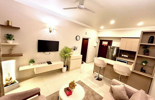 Gurugram Apartment | Belle Vue the cozy 1-bedroom flat is an ideal hideaway for solo travelers.
