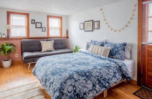 Winooski Falls Mill District Apartment | Bohemian Compound with Hot Tub