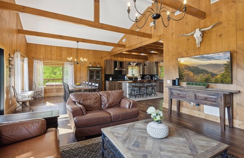 Chalet Village North Cabin | Brand New Luxury Mountain Escape Swimming Pool Air Hockey Shuffleboard Fireplace