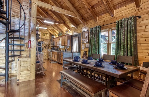 Gatlinburg - Pigeon Forge Cabin | Cabin w/Indoor Pool, Theater, Hot Tub & Views – Sleeps 12