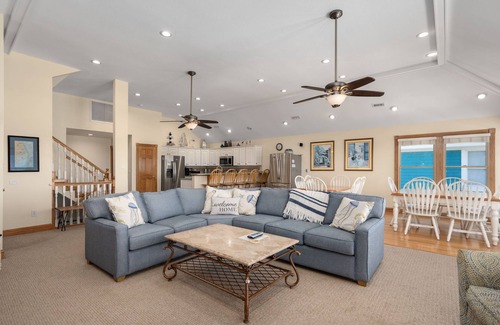 Nags Head House | Celestial Shore-Oceanfront, pool, hot tub, elevator, rec room & dog friendly!