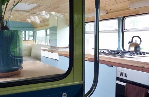 Llangeler RV Rental | Ceridwen Glamping, Double decker Bus and Yurts