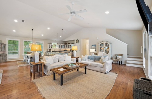 Grayton Beach House | Charming Family Retreat w/Screened Porch + Swing | Private Pool | Cozy Fire Pit
