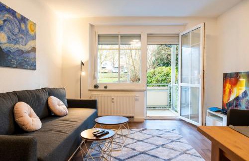 Kapellenberg Apartment | Cityapartment mit großem Balkon am Stadtpark- DisneyPlus und 300mbs Internet