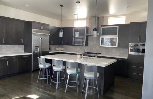 Orange Orchard House | Contemporary executive home with views of the Flatirons from rooftop!