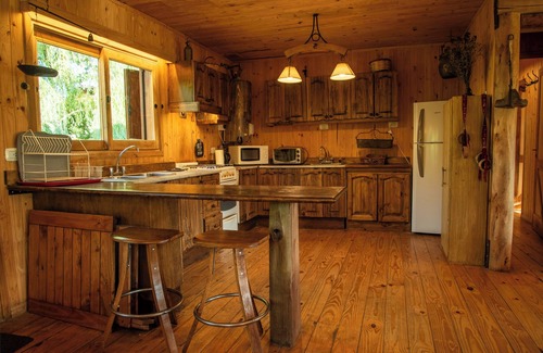 Potrerillos Cabin | Cozy log cabin with mountain view