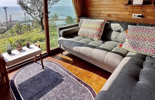 Cayeli Ski Chalet | Deniz ve Doğa Manzaralı Büyük Ahşap ev