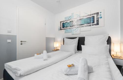 Schkeuditz Apartment | Design Luxus, Vollausstattung, Neubau, 30min Hbf Leipzig 8, Nähe Flughafen, BMW, DHL, Amazon