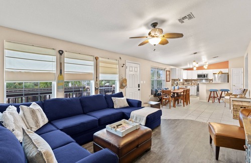 Mid Island House | Directly Across the street from the beach with Gulf Views!