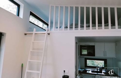 Stadtlauringen Apartment | Ecological apartment in the Tinylodge (25sqm) with sleeping lofts and terrace